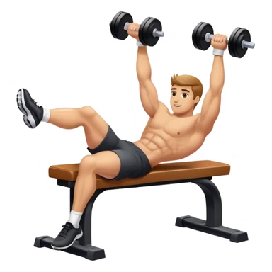 guy lying dumbbell flyes sticker