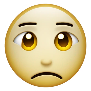 smiley face that’s a bit irritated and tired eyes  sticker