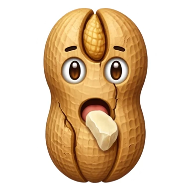 Busting peanut sticker