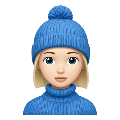 Blue beanie no human sticker
