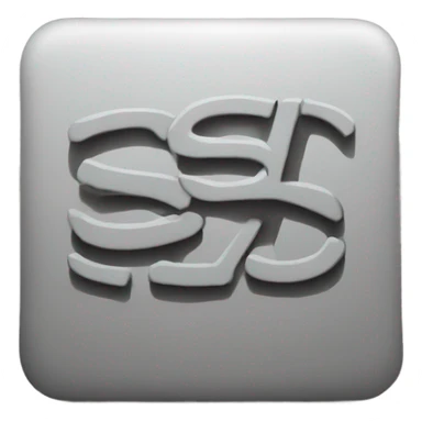 Font Style: Bold
Text: "SS"
Background Color: Light Blue sticker