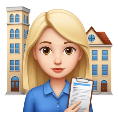 Girl building resume sticker