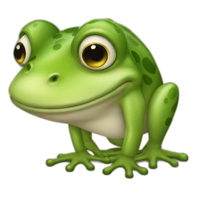 frog squeezed by a donkey sticker