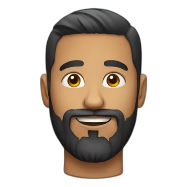A latin man 30 years old with a beard sticker