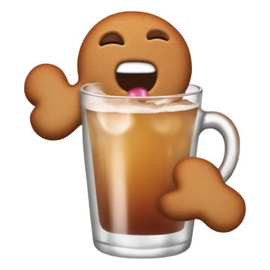 Gingerbread man drinking cosmopolitan  sticker