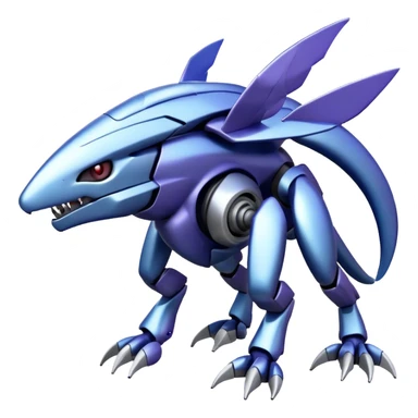 Futuristic Cool Cute Edgy Shiny Legendary Digimon-Genesect-Palkia-hybrid full body sticker