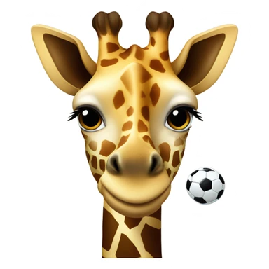 Giraffe with a soccer ball  sticker