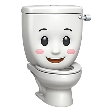 Make a toilet with a head sticker