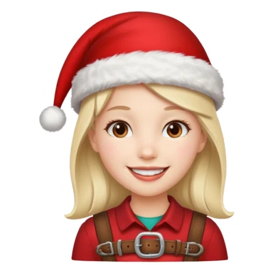 Girl in red Christmas hat with buckle accent.









































 sticker