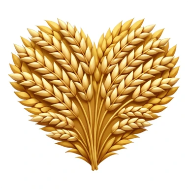 harvest field themed heart sticker