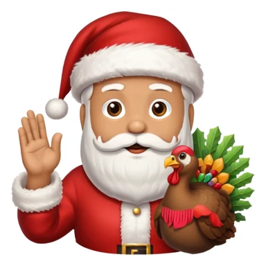 Santa shooting a turkey sticker