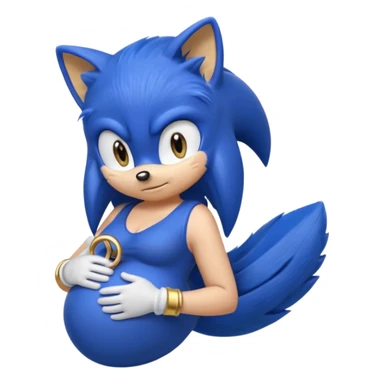Pregnant sonic X, not naked sticker