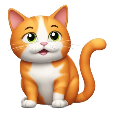 Orange cat having an idea sticker