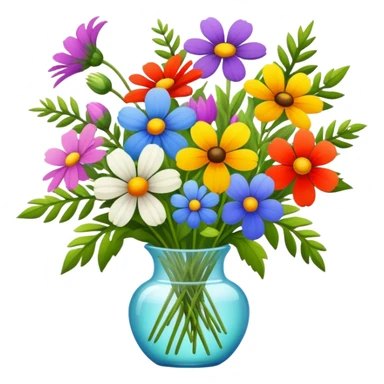 Wildflower bouquet sticker