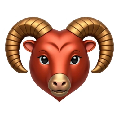 Aries heart sticker