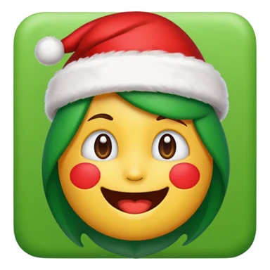 Cute christmas emoji sticker