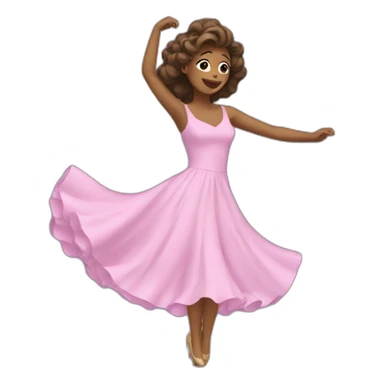 a woman wearing a dress dancing sticker