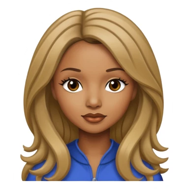 Natina Reed with dark blonde long hair sticker