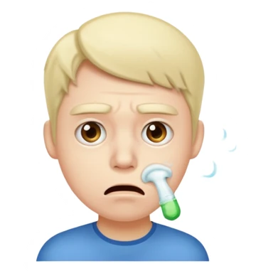Breath stink concerned face sticker