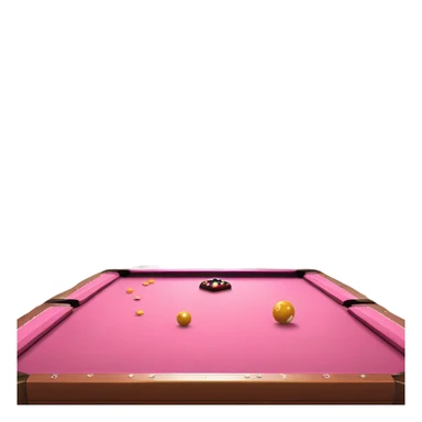 Pink pool table with sparkles and vines of roses  sticker