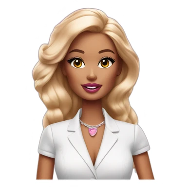 Barbie as a makeup artist sticker