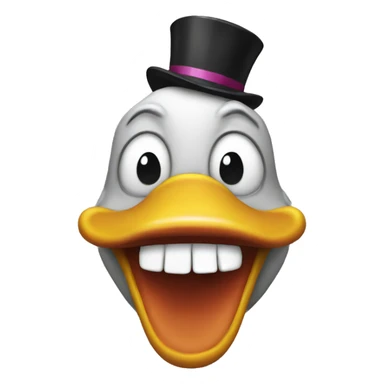 duck that is a clown sticker