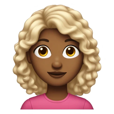 CURY HAIR GRAHIC DESIGNER GIRL sticker