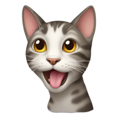 cat licking paw sticker