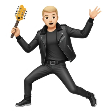 a person playing epic air guitar sticker