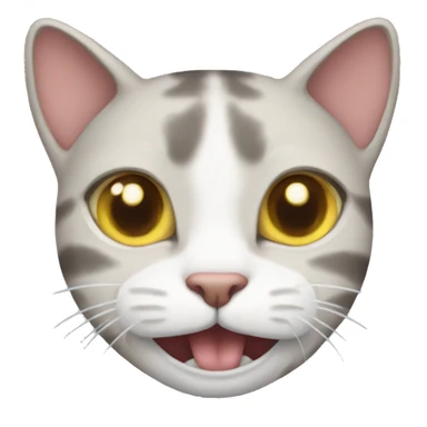 a cat with her teeth sticker