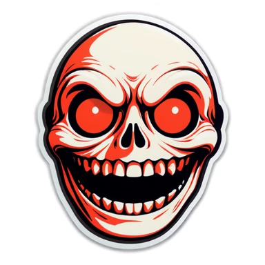 Creepy face  sticker