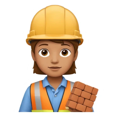 child carrying bricks sticker