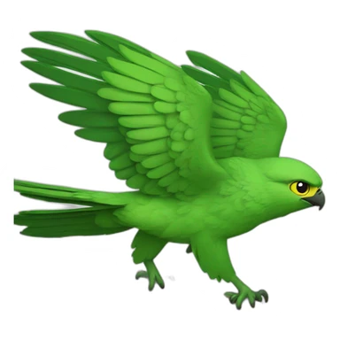 green-hawk-flying sticker