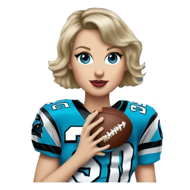 Taylor swift in Carolina panthers jersey sticker