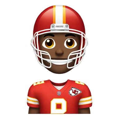 Josh in Chiefs jersey sticker