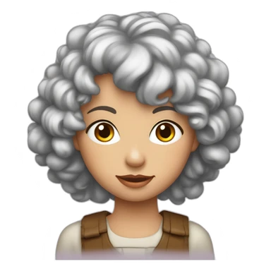 fille bouclée sur garçon bouclée  sticker