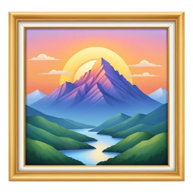 sunrise mountain peaceful sticker