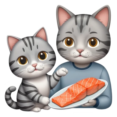 Sharing food with cat sticker