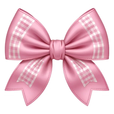 light pink vichy bow sticker