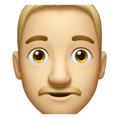 man squinching eyes sticker