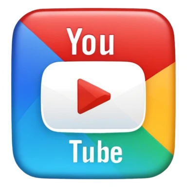 YouTube logo, playful and fun sticker