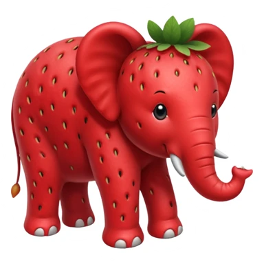 strawberry elephant sticker
