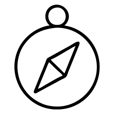 compass, modern icon style, simple and clear lines sticker