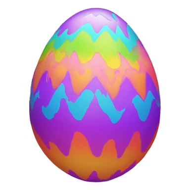 Colorful Easter egg with vibrant colors sticker