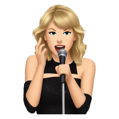 Taylor swift singing on a stage sticker