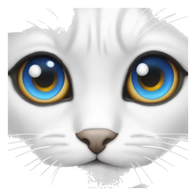 Chat blanc aux yeux bleus sticker