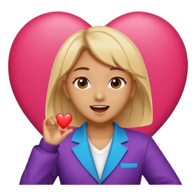 heart with K-pop idol on stage sticker