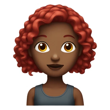 girl with dark red hair sticker