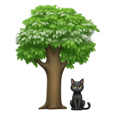 cat with tree sticker