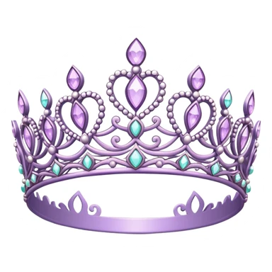 Pastel purple tiara sticker